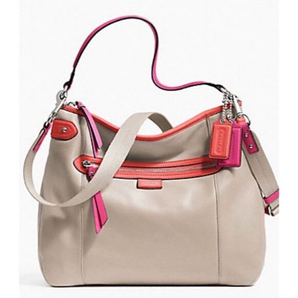 Coach Daisy Spectacular pink/tan/orange shoulder bag NOWT - Picture 1 of 11